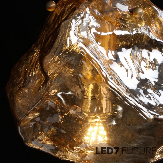 Loft Industry Modern - Glass Stone Pendant